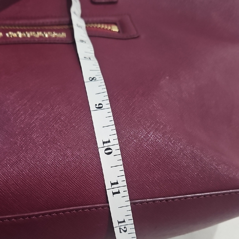 Juicy Couture Wine Red Tote with Gold Accents - Picture 7 of 13